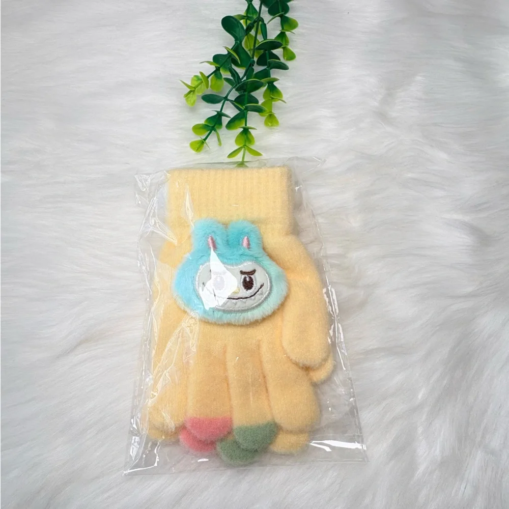 Cute Monster Character‎ Kids Fuzzy Gloves